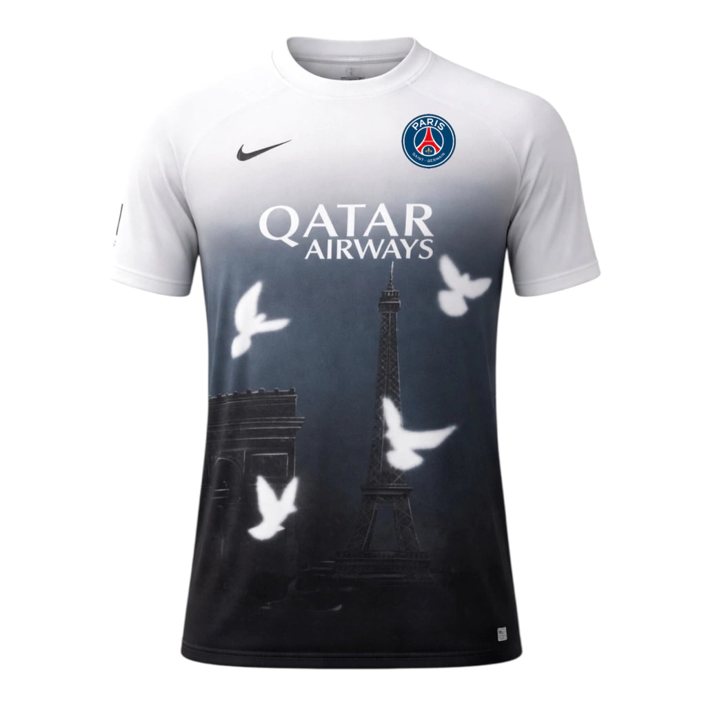 Camisa Paris Saint-Germain Pré-jogo 26/27 - Torcedor Nike Masculina - Branca